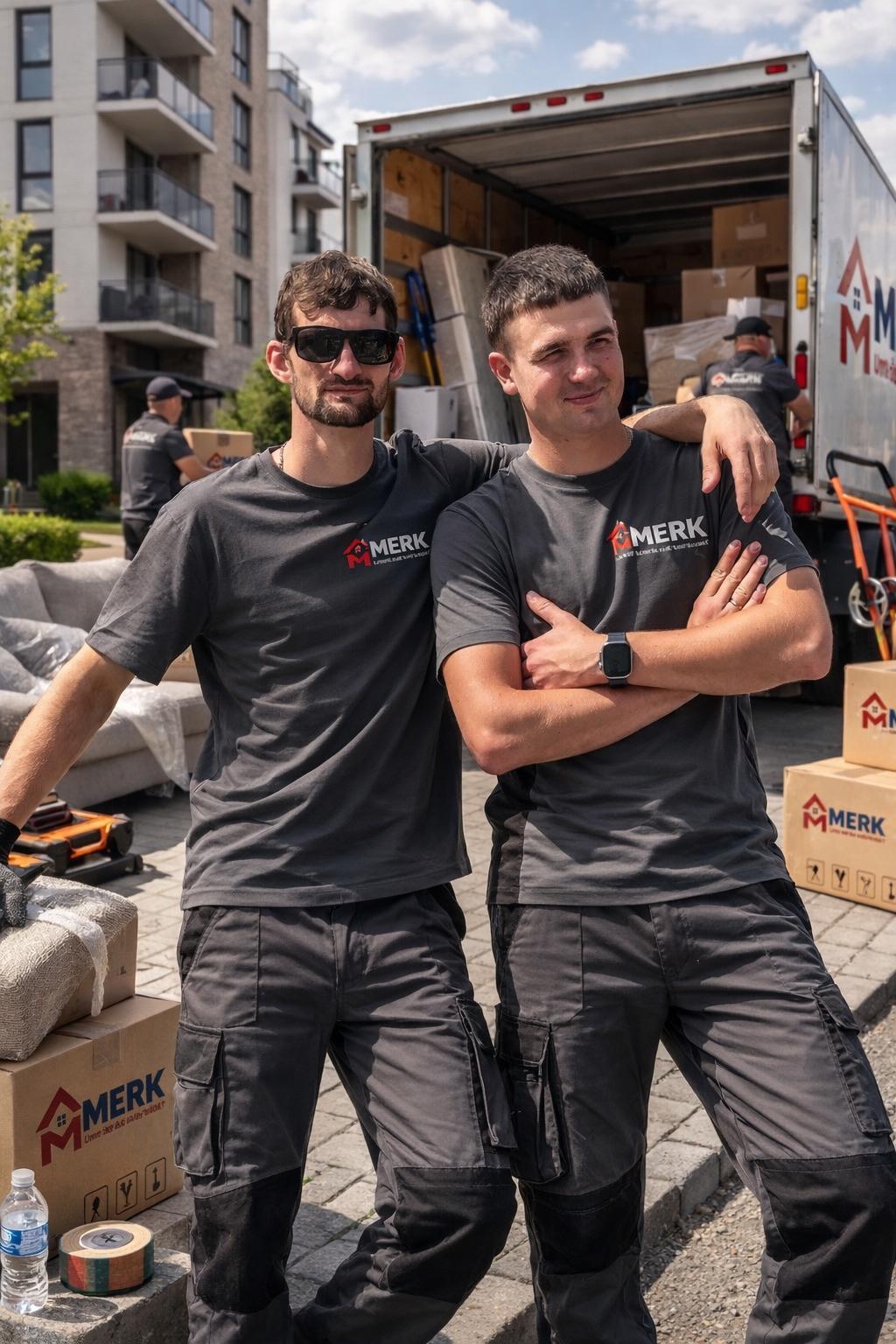 Team Merk Umzüge Umzugsunternehmen Merk beim Umzug in Krumbach und Umgebung
